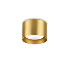 Plafone Led Integrato Ottone Spike Pl Round Ideal Lux