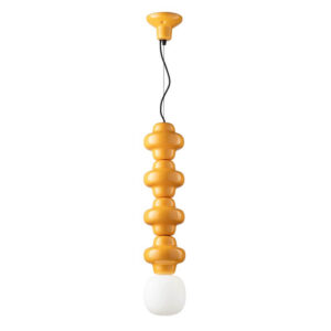 C2682 Copacabana Ferroluce Lampadario Giallo Ceramica