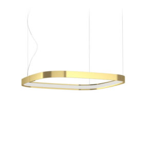 Zero Square 50 Panzeri Lampada a Sospensione di Design Ottone Satinato