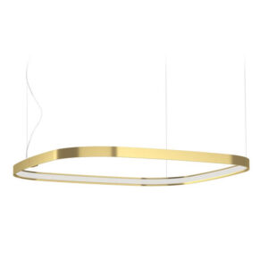 Zero Square 75 Panzeri Lampada a Sospensione di Design Ottone Satinato