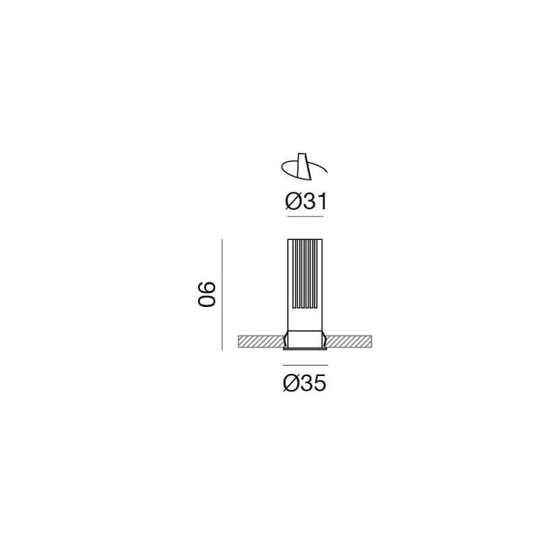 GFA1410-C-N-FARETTO-LED-10W-ottica-retratta-misura