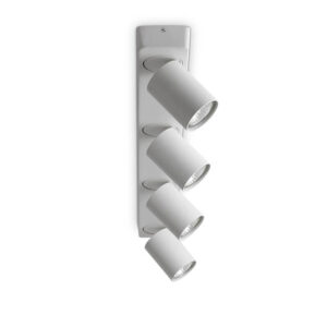 Ideal Lux Rudy Pl4 Round Plafoniera a Binario Bianca o Nera