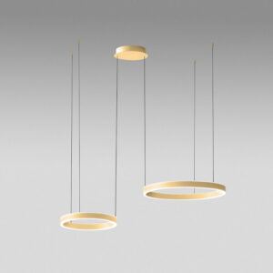 Criseide S/2D Gea Luce Sospensione Led Oro Spazzolato