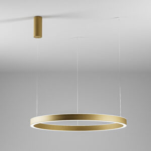 Criseide S/1G O Gea Luce Sospensione Led Oro Spazzolato