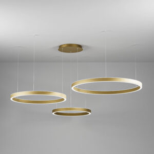 Criseide SS/3DO Gea Luce Sospensione Led Oro Spazzolato