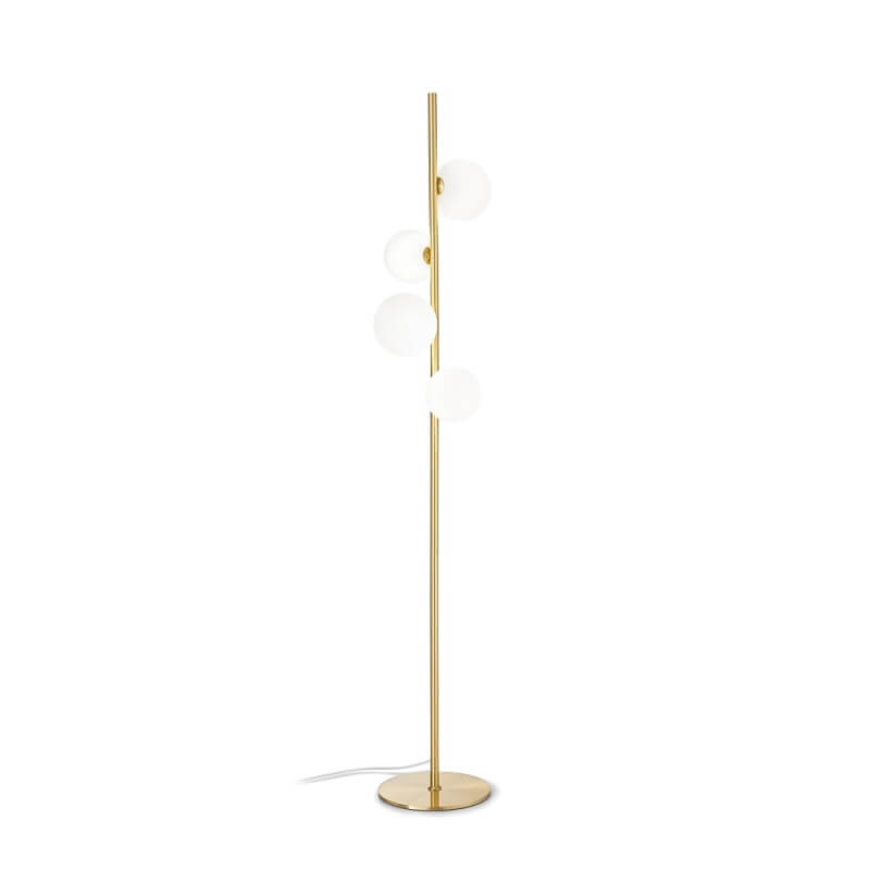 ideal-lux-perlage-piantana-moderna-sfere-bianche-ottone