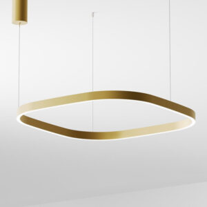 Criseide S/1G QO Gea Luce Sospensione Led Oro Spazzolato