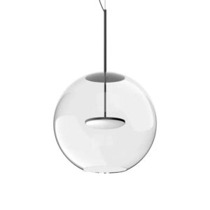 Cristalbolla_P Linea Light Lampadario Trasparente/Nero Led Diam. 44cm