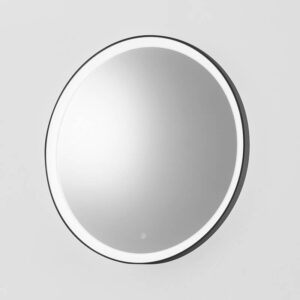 Specchio Retro Illuminato Led Nero Ø 98cm Krizia A/G Gea Luce