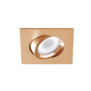 GFA053 Gea Luce Faretto Orientabile Quadro Oro Spazzolato