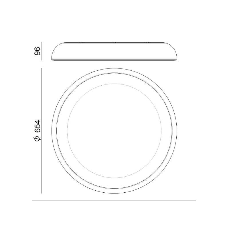 Reflexio Stilnovo Plafoniera Led Dimmerabile 37W D.46cm