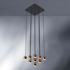 Shallow Vivida International Sospensione Led 13 Sfere Oro Rosa