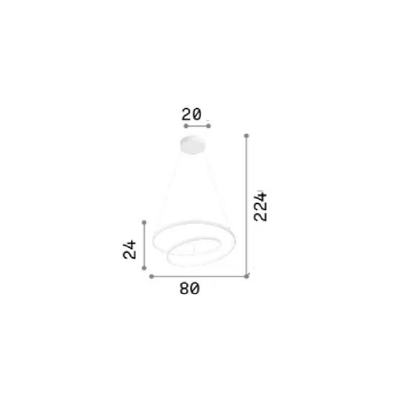 Oz SP D080 Ideal Lux Lampadario Led Dimmerabile DALI/Push
